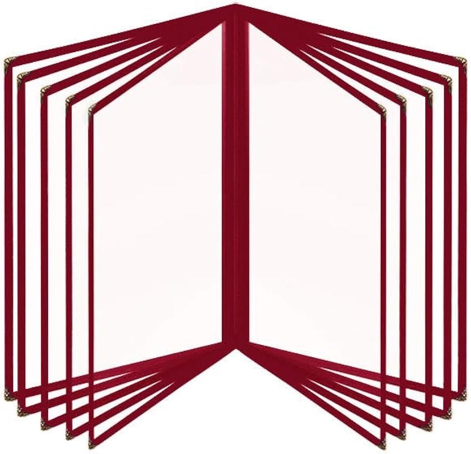 ���j���[�\ ���j���[�u�b�N ���� PVC �����ւ��\ A4�T�C�Y ���Ԃ� �ԐF(10�y�[�W20��)