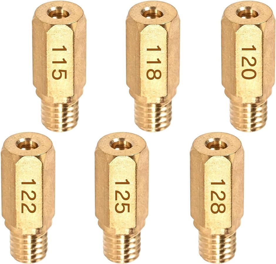 メインジェット 6オーバーメインジェットセット ケイヒン ケーヒンPWK28/PE24φ用 六角大( #115-#128-6PCS)｜horikku