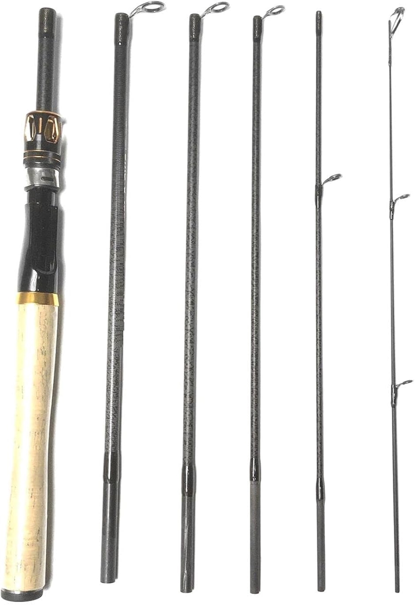 コンパクトロッド.7フィート、スピニングロッド 7フィート 2.1m スピニングパックロッド 4ピース バスロッド(7ft