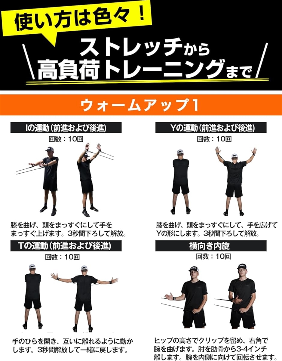 野球 トレーニングチューブ トレーニング用具 体幹チューブ レジスタンスバンド 大人向け 正規品