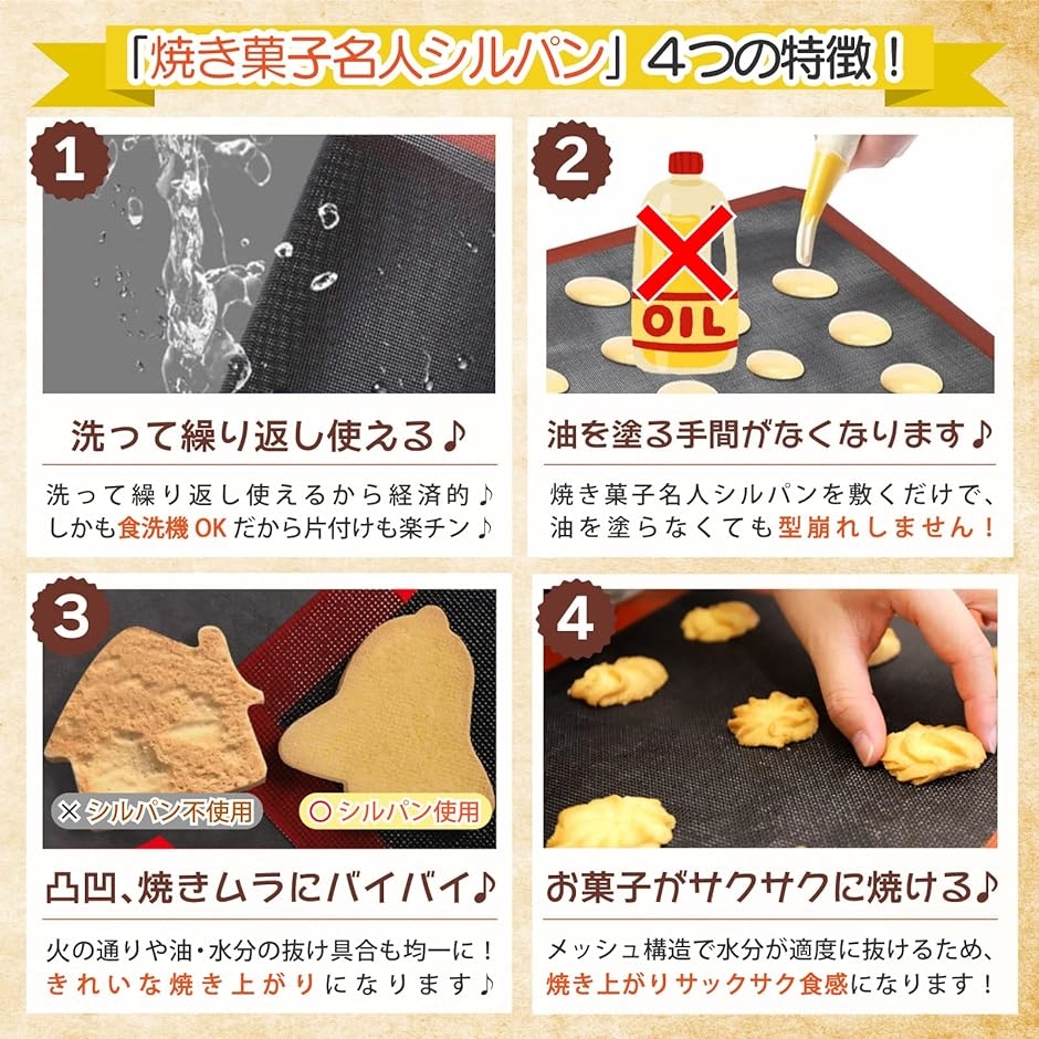 シルパン クッキングシート 電子レンジ対応 繰り返し使える オーブン