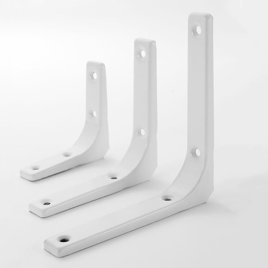 棚受け 金具 L字型 ブラケット ステンレス製 2本入 壁 棚支え ネジ付