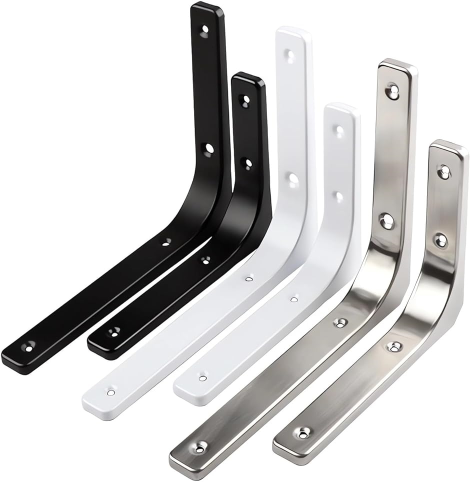 棚受け 金具 L字型 ブラケット ステンレス製 耐荷重25-75KG 2本入 壁