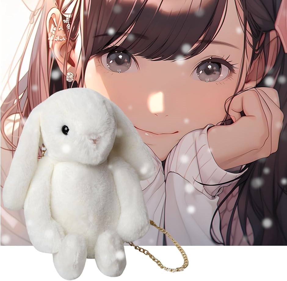 ぬいぐるみポシェット うさぎ 斜めがけ ショルダーバッグ 地雷系 痛