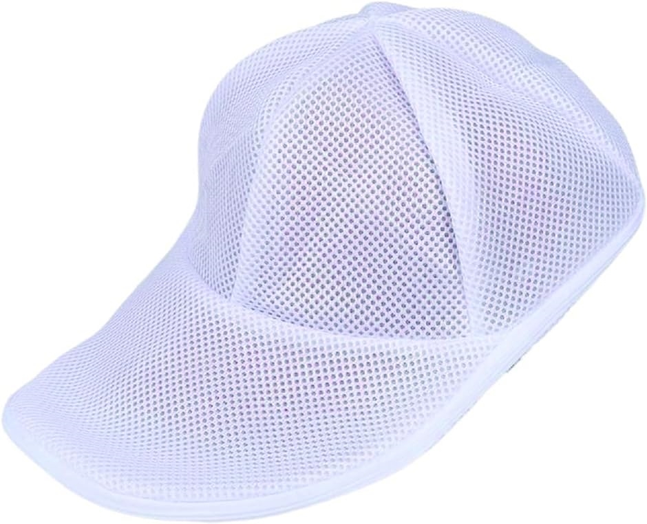 帽子用 洗濯ネット キャップウォッシャー 家庭用 ランドリーバッグ キャップ専用( ホワイト/1個)