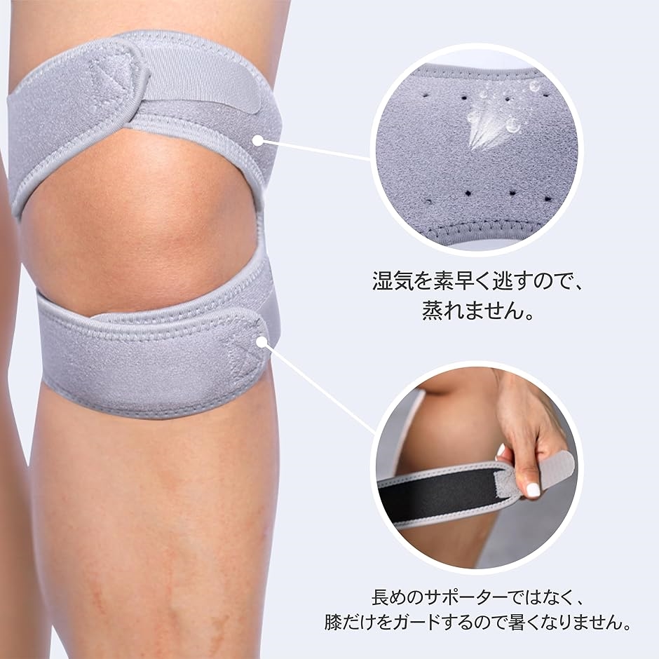 膝サポーター ダブルベルト シリコン内蔵 スポーツ用 固定 関節 保護 バンド 膝サポーター ダブルベルト シリコン内蔵 スポーツ用 固定 関節 保護