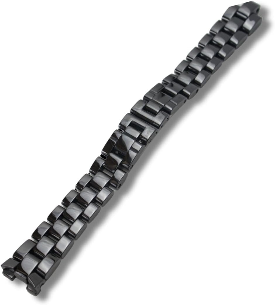 腕時計ベルト 腕時計バンド 時計ブレス セラミック( ブラック,  6mmx16mm)｜horikku