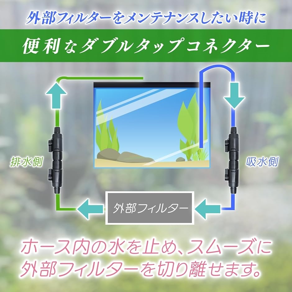 水槽ホース ジョイント コネクター 外部フィルター 接続 16/22mm