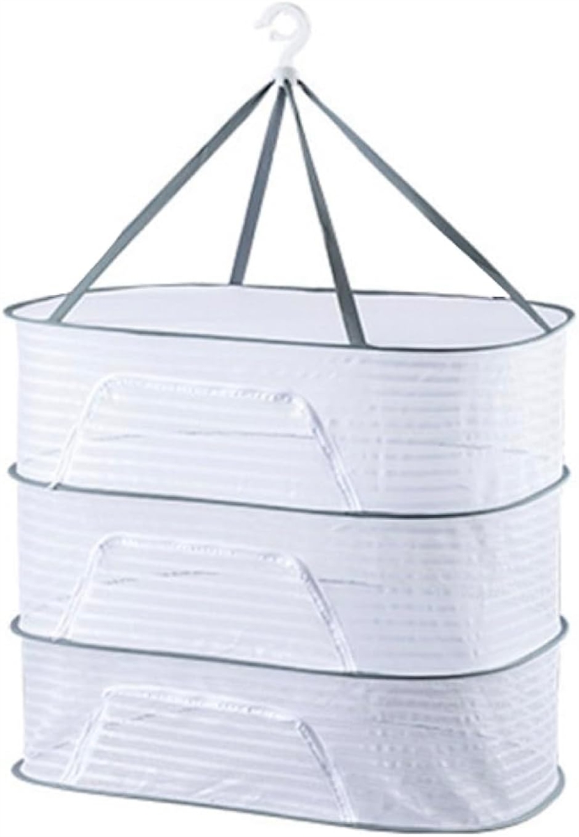 平干しネット 干物ネット 干し物 物干し 平置き 平ぼし 洗濯 ニット セーター 型崩れ 落下防止 干し野菜 (グレー,  3段)