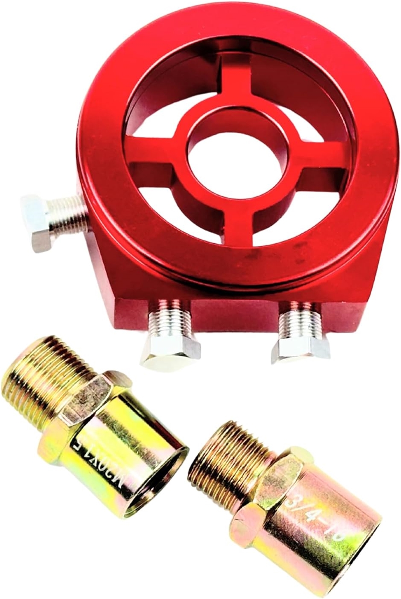 汎用 オイルセンサー アタッチメント オイルブロック 油温計 油圧計 サンドイッチ式 M20xP1.5 1/8NPT ボルト( レッド)｜horikku