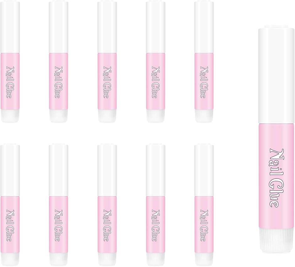 ネイルチップ接着剤 2g/個 10個入り多機能 強力な接着力 初心者＆プロ適用 UVランプ不要(2x10)