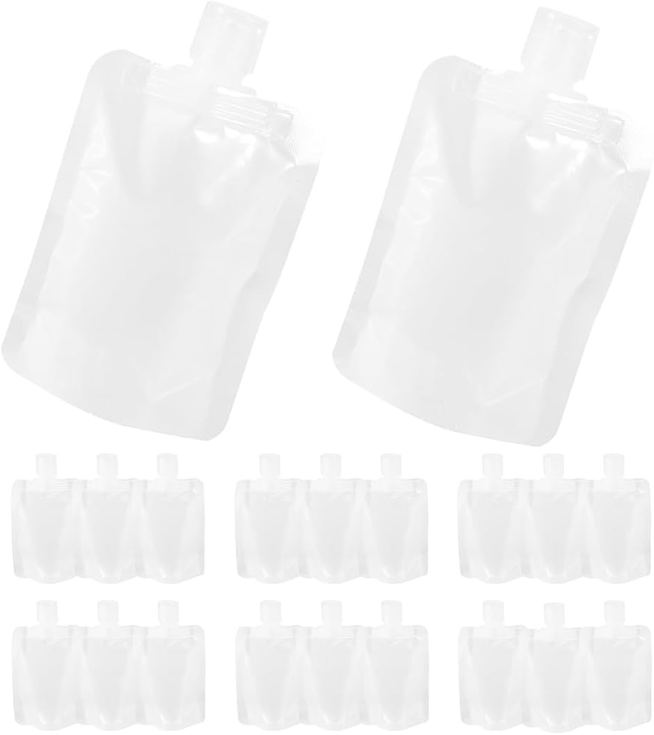 トラベルボトル 詰め替え 小分け 使い回し キャップ付き 旅行 化粧品(半透明20個,  50 ml)
