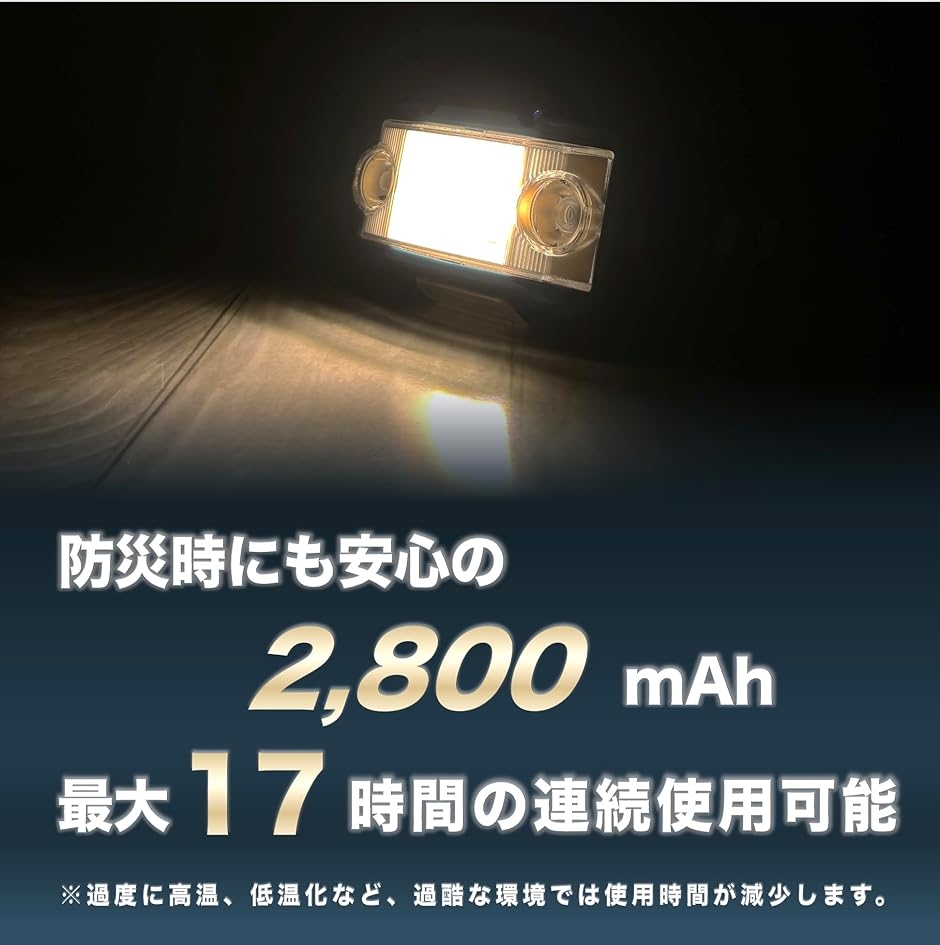 セルカノ ヘッドライト USB充電式 ネックライト 17時間点灯 ケース付き