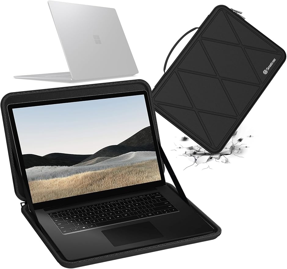 �y�݊��i�z �n�[�hEVA�ی�X���[�u�P�[�X(Black-For Microsoft 14,  For Microsoft 14.4�C���`()