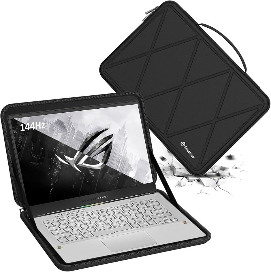 �y�݊��i�z �n�[�hEVA�ی�X���[�u�P�[�X �h��(Black-For ASUS 14�C���`,  For ASUS 14�C���`(X8253�j)