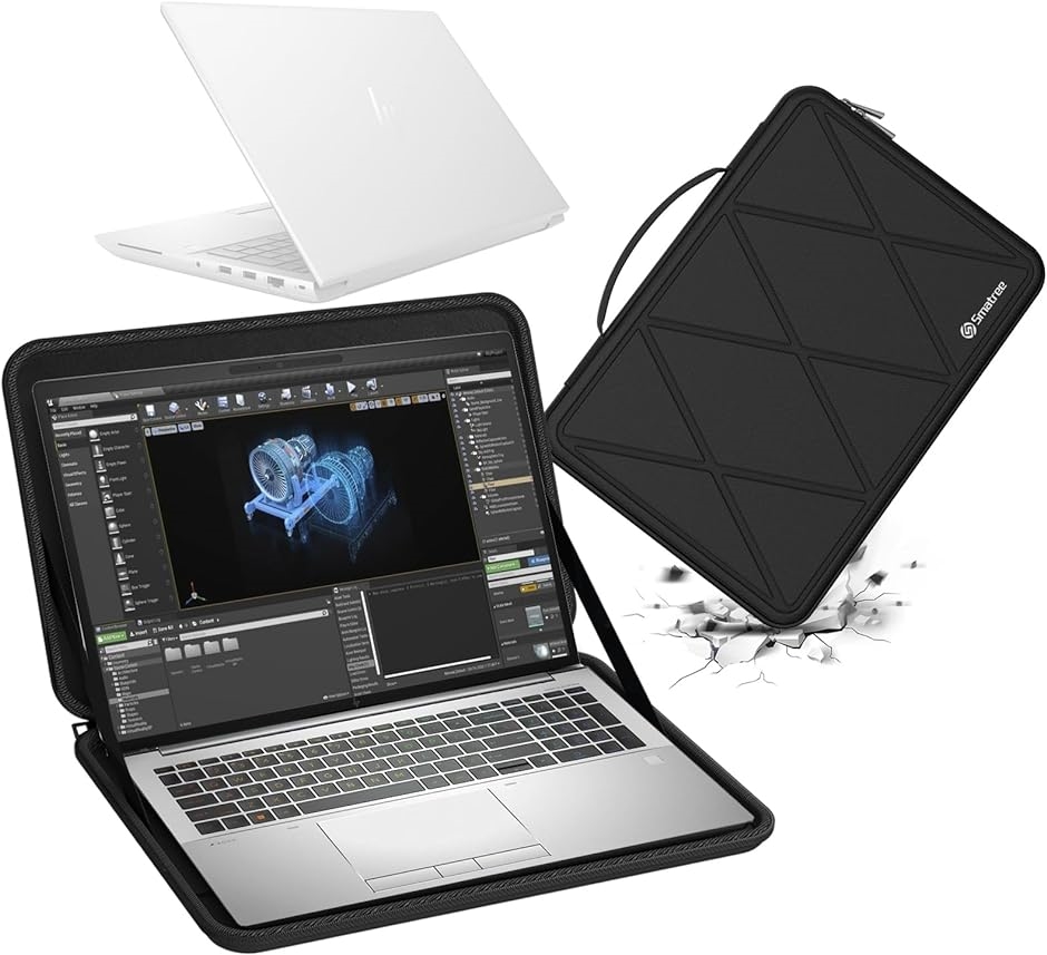 ハードEVA保護スリーブケース 15.6インチ HP ZBook Fury MDM( Black,  For HP 15.6インチ（M93）)