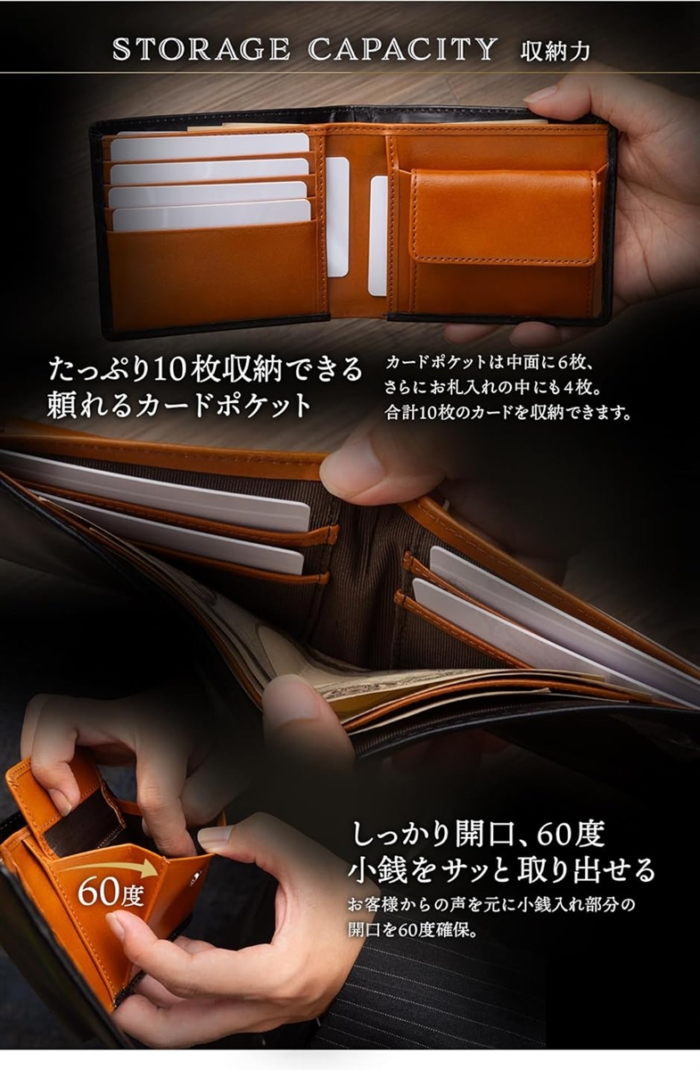 財布 メンズ 2つ折り グラデーション 二つ折り 本革 二つ折り財布 DBR