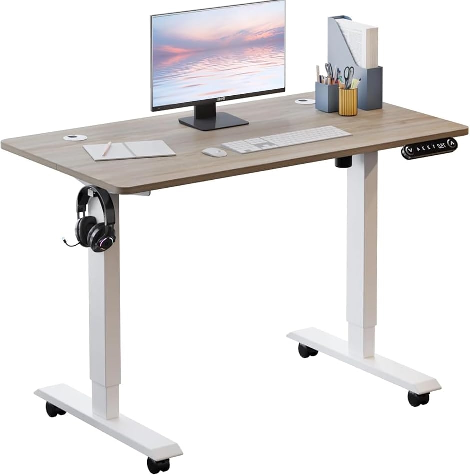 Bil Bil 電動昇降デスク（幅110cmX奥行60cm） Amazon.co.jp: BilBil 机 つくえ 電動式スタンディングデスク