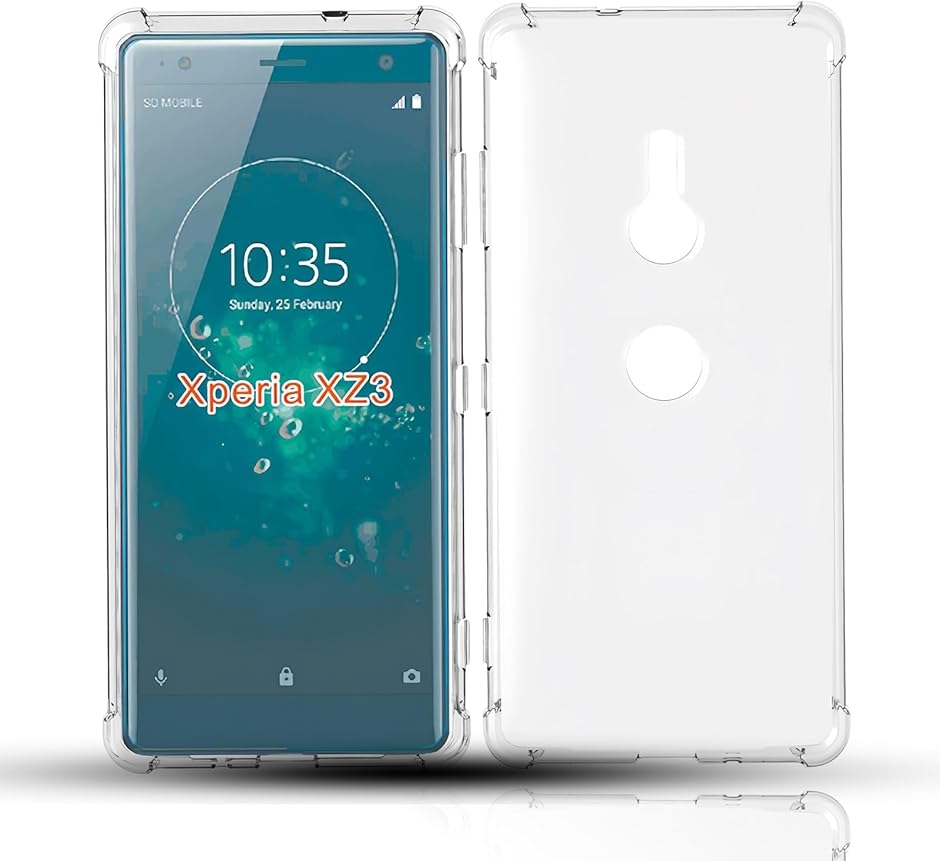 For Sony Xperia XZ3 �P�[�X�N���A TPU ���^ �y�� �S���� MDM (TPU-AZ-1527,  MJO-JAC-C667)