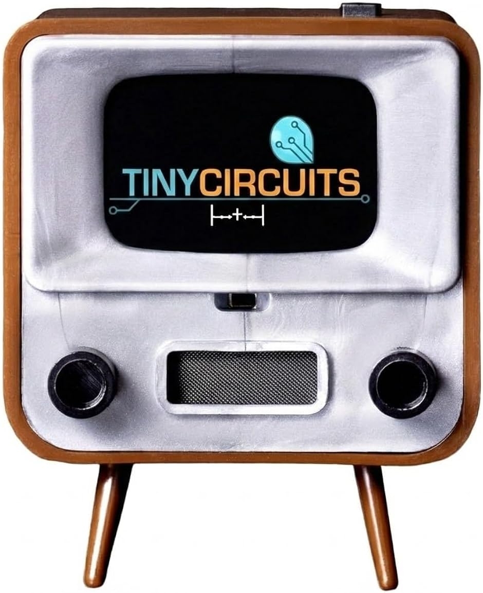 TinyTV 2 ポータブルレトロミニテレビ (ブラウン) : スピード発送