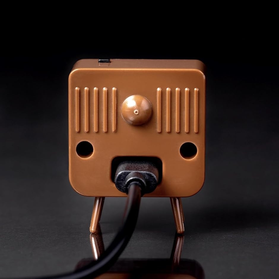 TinyTV 2 ポータブルレトロミニテレビ (ブラウン) : スピード発送