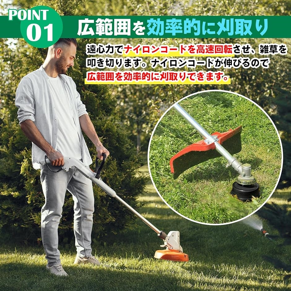 ナイロン コード カッター 叩き出し 草刈り機 芝刈り機 刈払機 軽量 小型 コンパクト 交換用 アタッチメント( レッド)｜horikku｜03