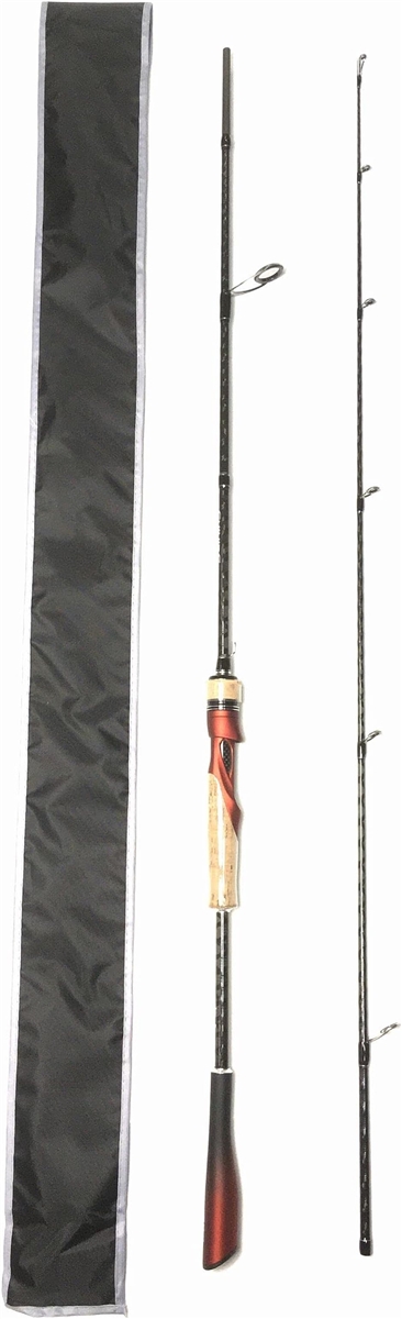 6フィート 1.8m スピニングロッド 2ピース バスロッド(6ft(1.8m