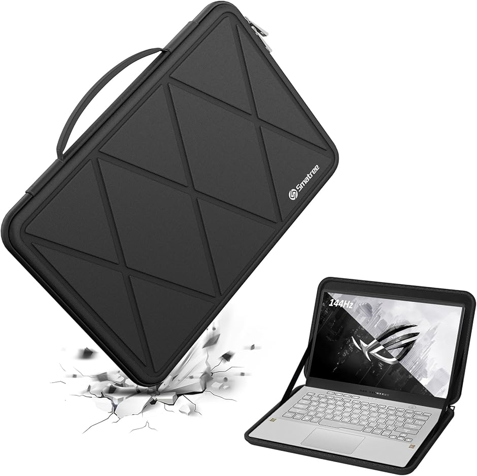 �y�݊��i�z �n�[�h EVA �ی�X���[�u�P�[�X 14�C���` ASUS 2021 MDM(Black,  For ASUS 14�C���`�iM59-1�j)
