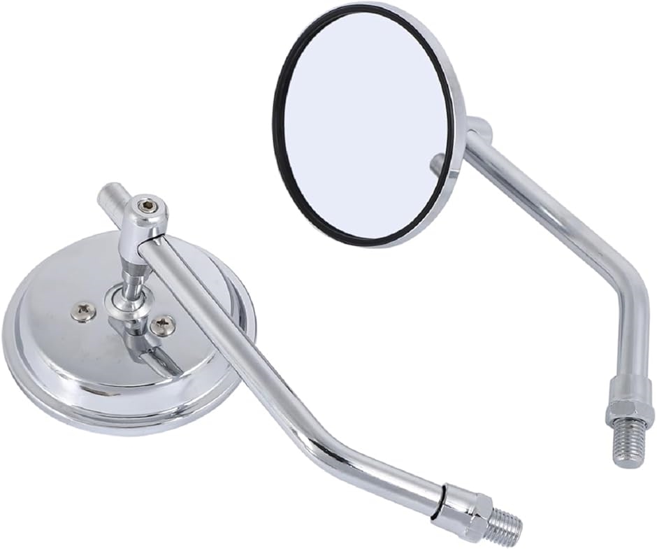 互換品】オートバイ バックミラー バイク 丸ミラー ラウンドミラー