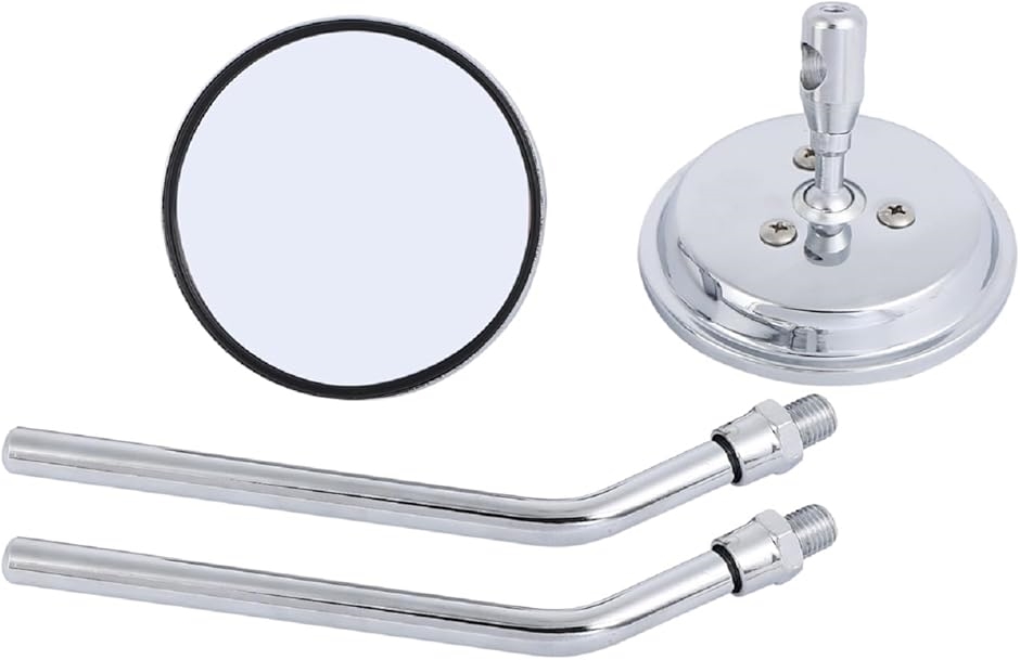 互換品】オートバイ バックミラー バイク 丸ミラー ラウンドミラー