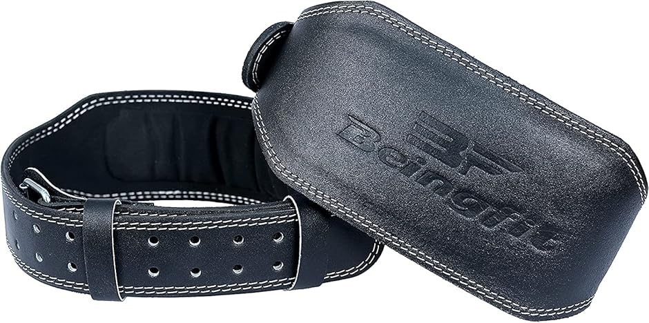 Beingfitトレーニングベルト パワーベルト 筋トレ ジムベルト 筋トレ腰ベルト スクワットベルト ワイド(ワイド,  SMALL)