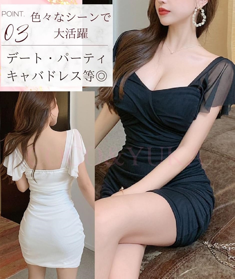 新品　ミニドレス キャバ　タイト　コスプレ　パーティー　ワンピース レース フロント チャック タイト セクシー ミニ ワンピース