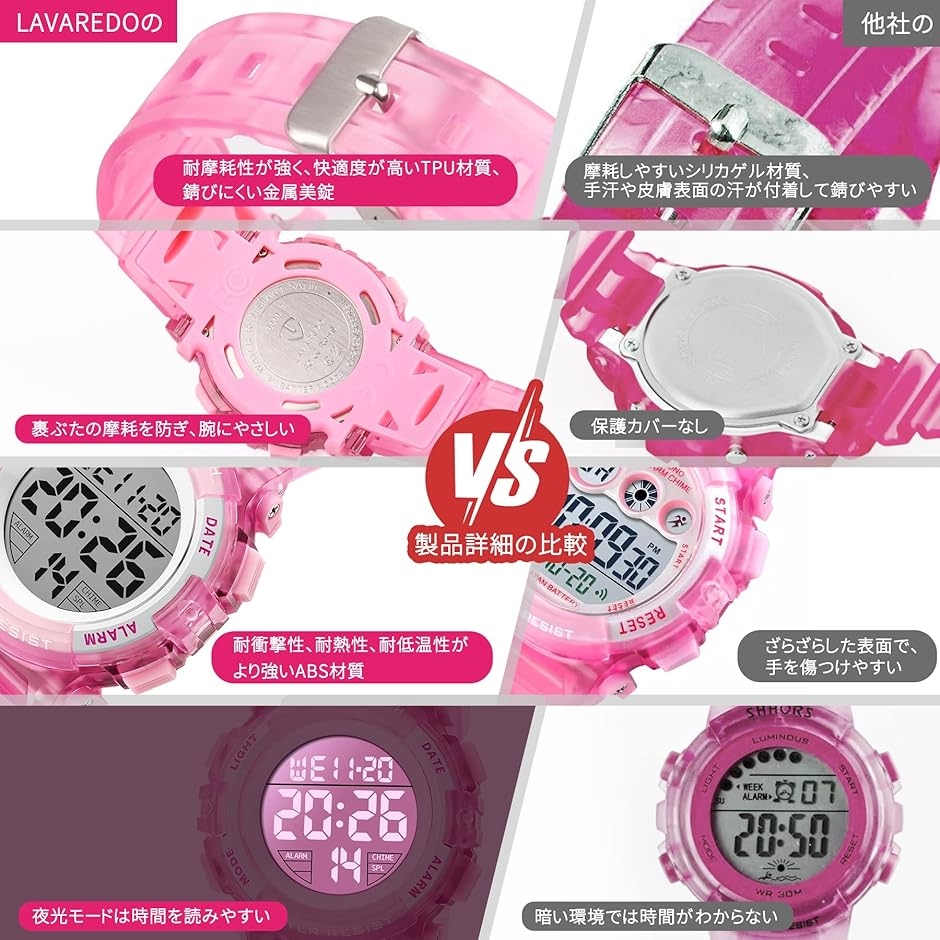 子供腕時計 キッズ デジタル スポーツウォッチ ボーイズ 防水腕時計