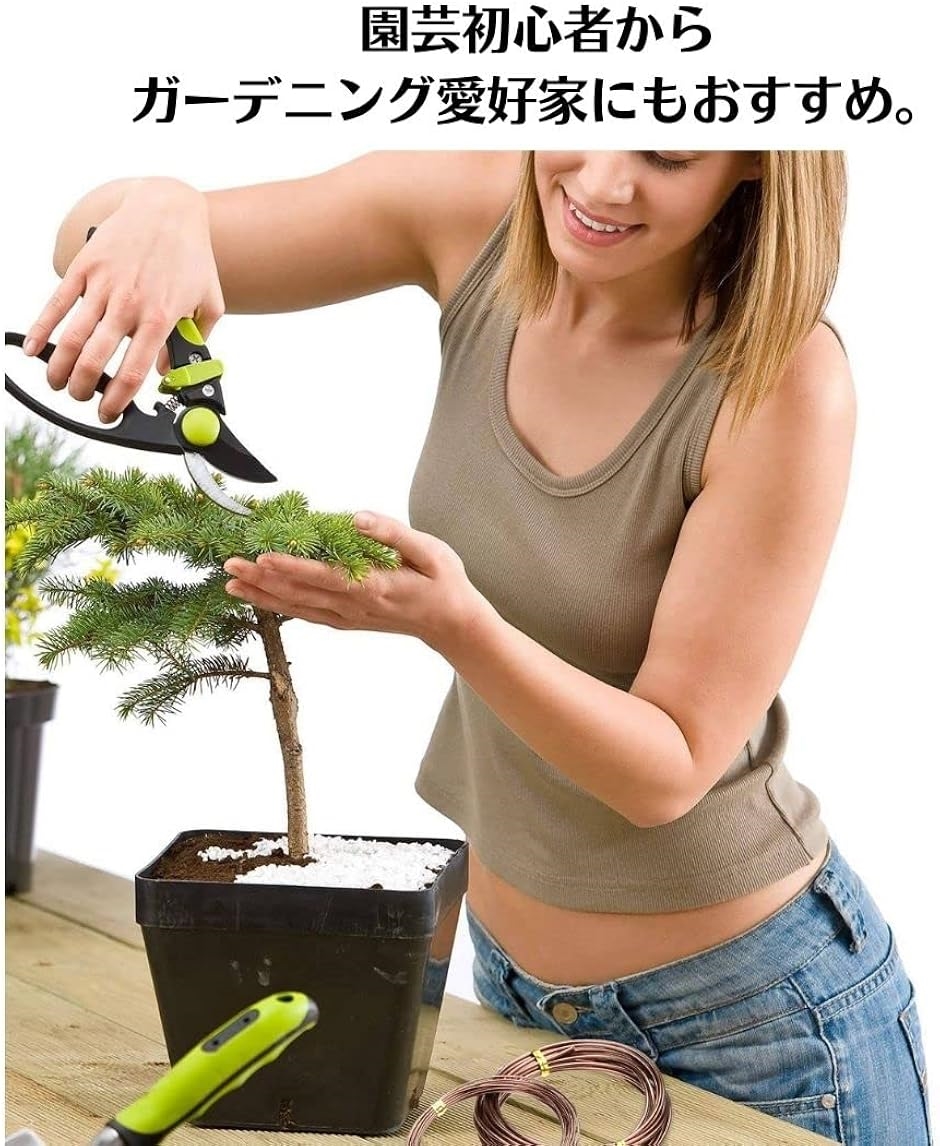 盆栽 針金 セット アルミワイヤー 園芸 0.8mm 1.5mm 2.5mm 各10m(茶色