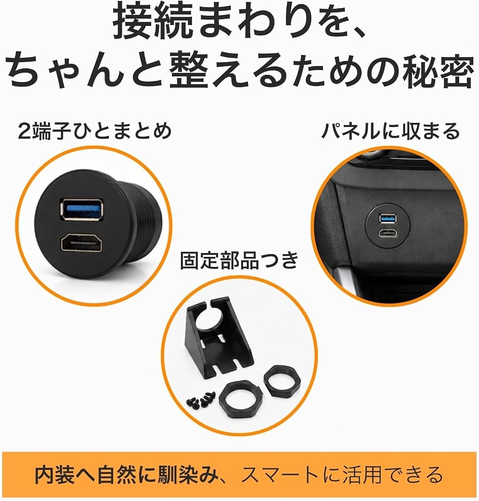 HDMI USB3.0 延長ケーブル 車 カー...の詳細画像4