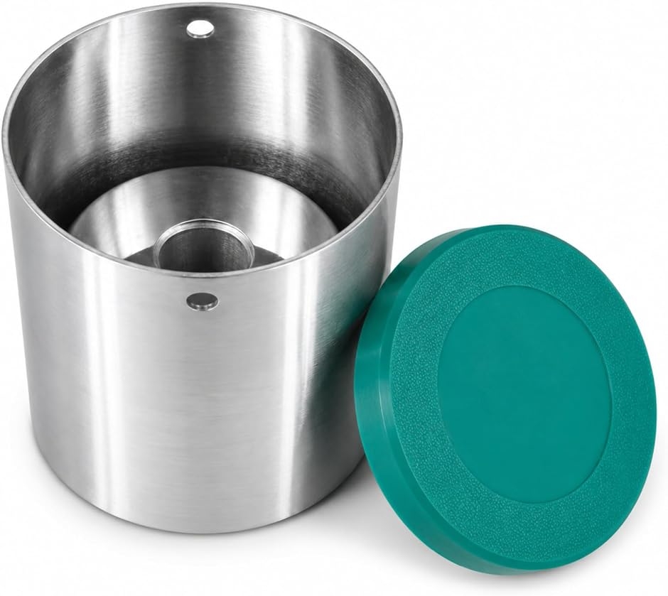 ゴルフカップ パターカップ ステンレス 蓋付き グリーン ホールカップ 金属 庭 練習 旗 MDM (ポール穴径27mm 深さ10cm)