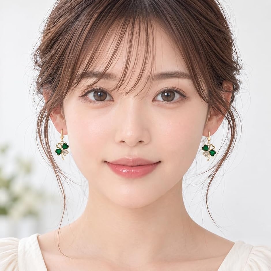 ピアス レディース リングピアス 四つ葉のクローバー クローバー