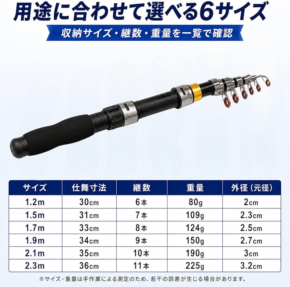 コンパクトロッド 振出竿 テレスコピックロッド スピニングロッド 携帯