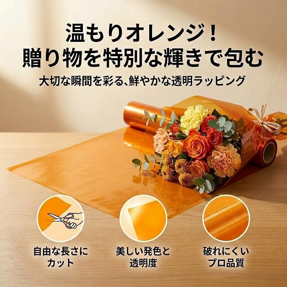 カラーセロハン ロール セロファン フィルム 透明 工作 ラッピング