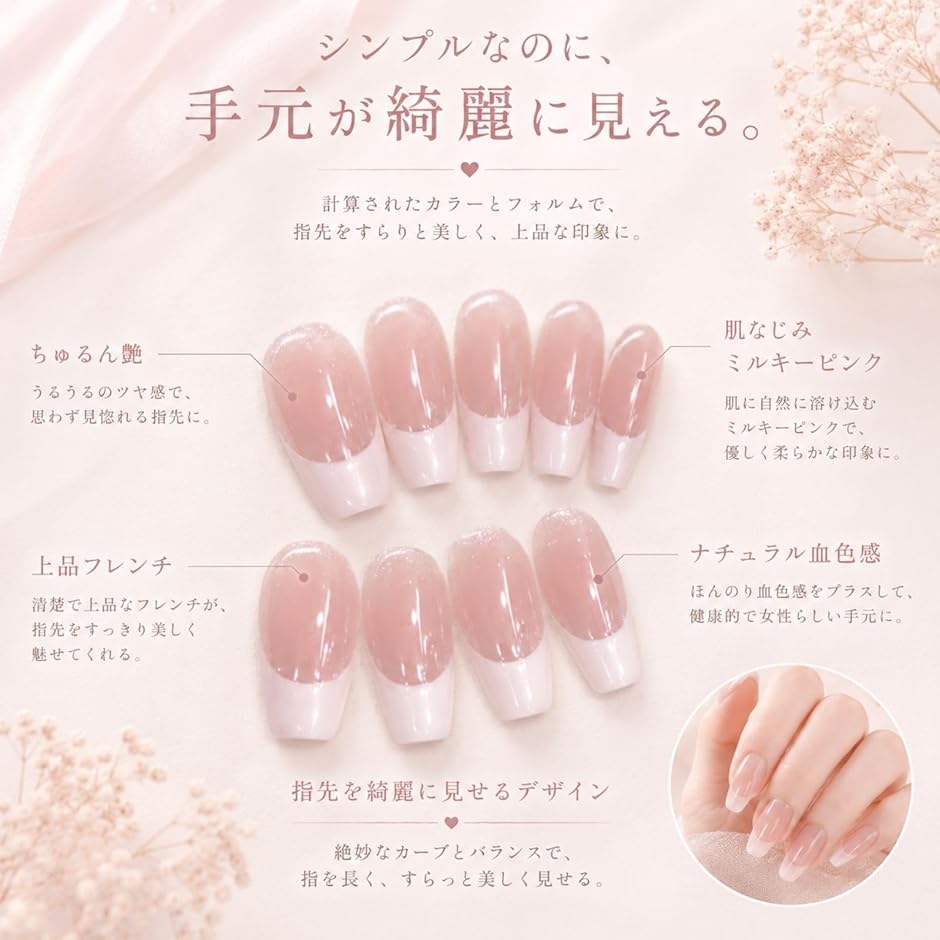 ネイルチップ つけ爪 ミディアムロング ハンドメイド 手作り nail tips