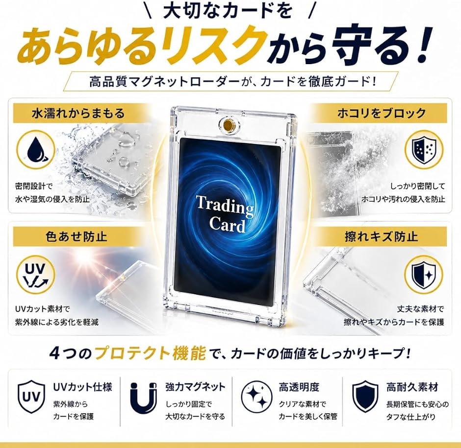 マグネットローダー 35pt対応 UVカット カードホルダー トレカケース