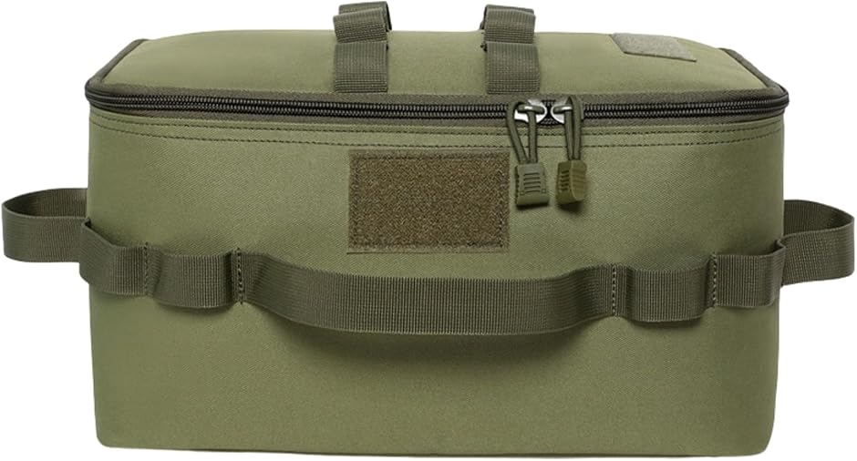 エンプティオ ソフト 収納ケース マルチ ギアコンテナ アウトドア キャンプ用品 折りたたみ 大容量 (ダークグリーン,  ミディアム)