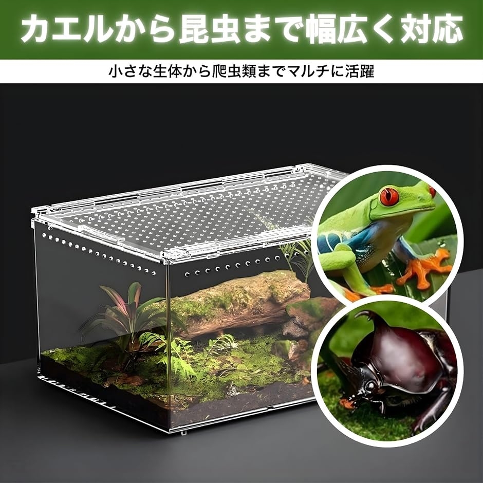爬虫類 ケージ ボックス 飼育 ケース アクリ...の詳細画像4