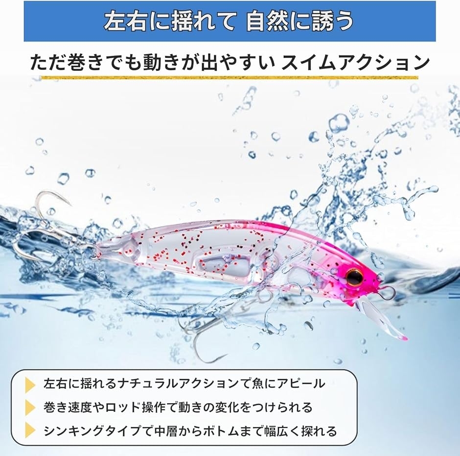 シンキングミノー フィッシングルアー 釣り具 ライトゲーム アジング