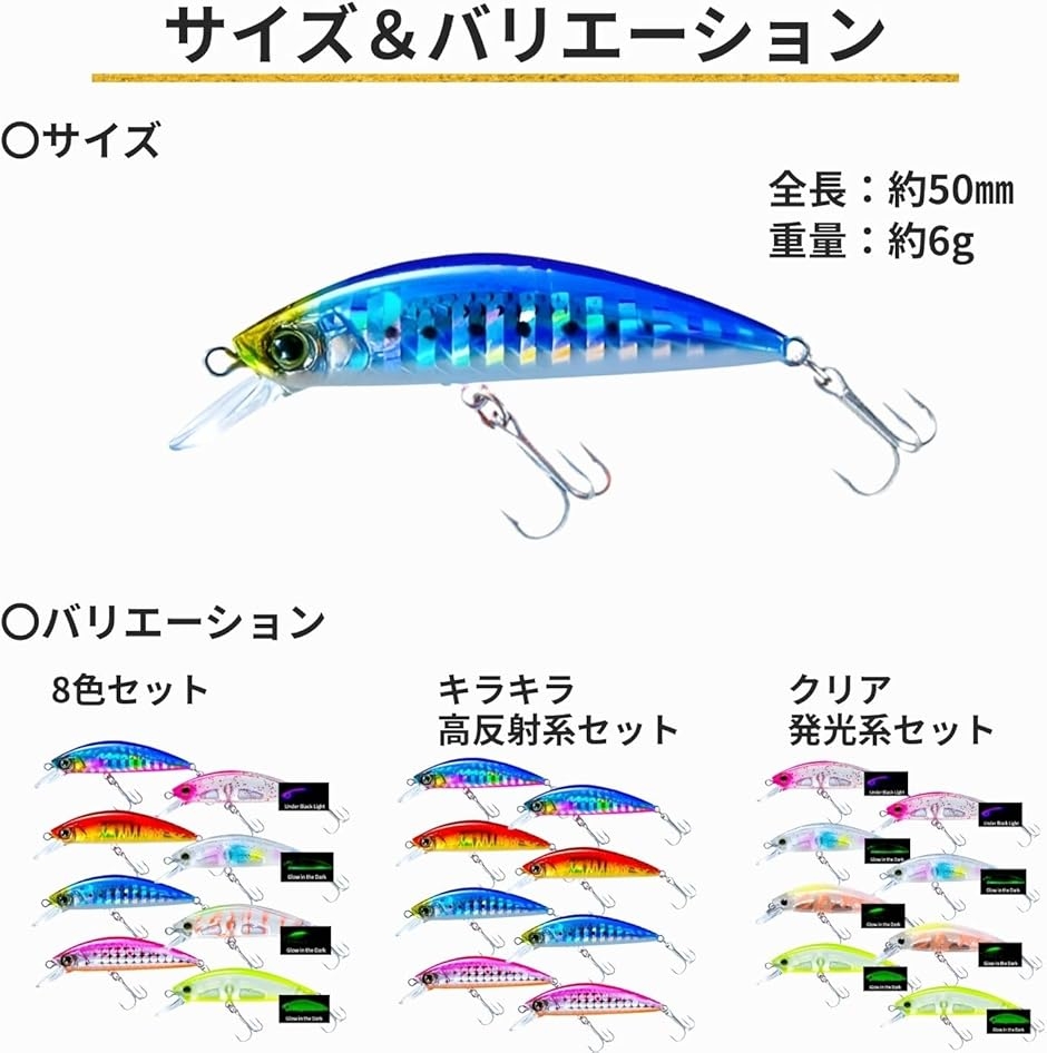 シンキングミノー フィッシングルアー 釣り具 ライトゲーム アジング