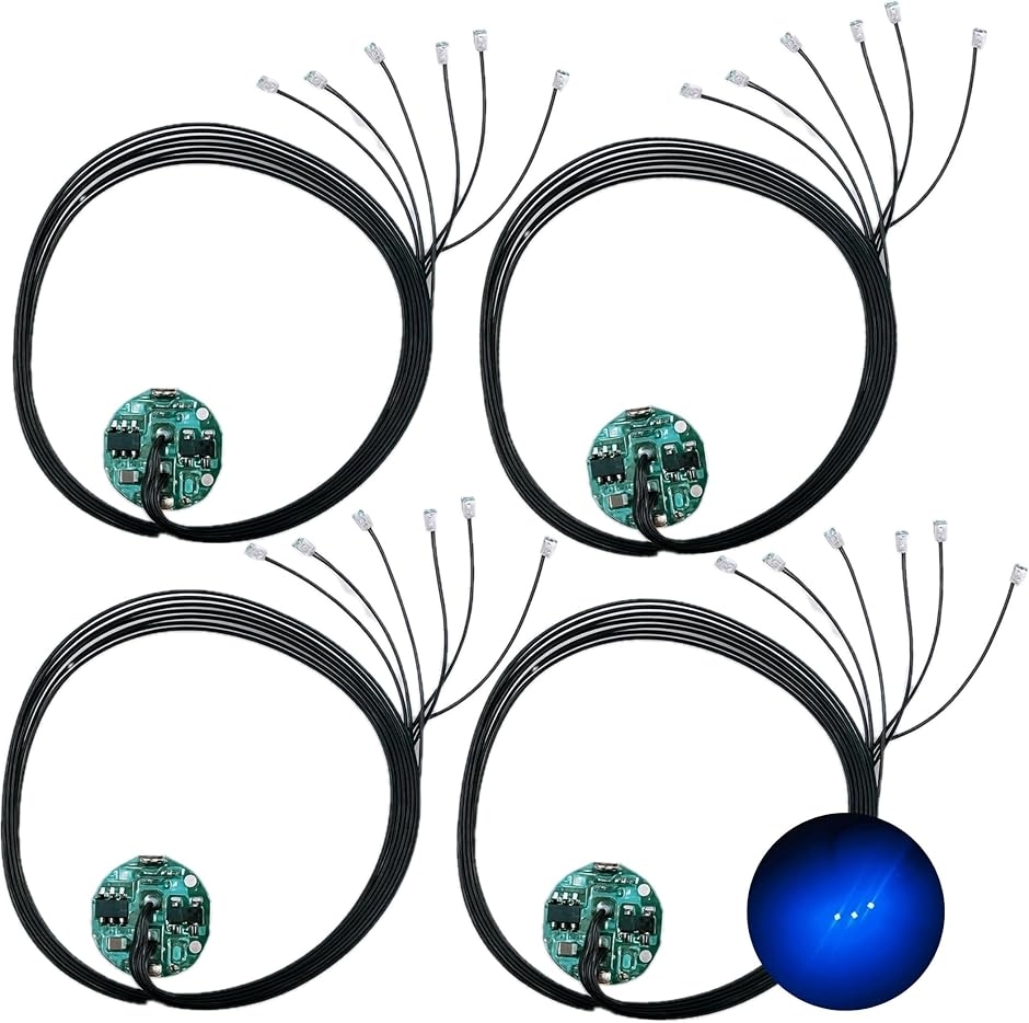 LED �ɏ� ���C�X�C�b�` ���[�h�� 6�{ �d�� 4�Z�b�g �_�� �_�� �{�^���d�r CR927�Ή� �͌^ �v�����f�� (�u���[ 6)