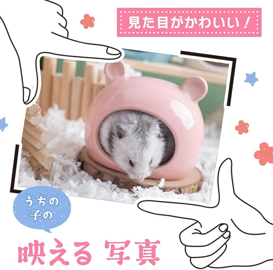 小動物用 陶器製 シェルター ハムスター 隠れ家 ひんやり ハウス 寝床
