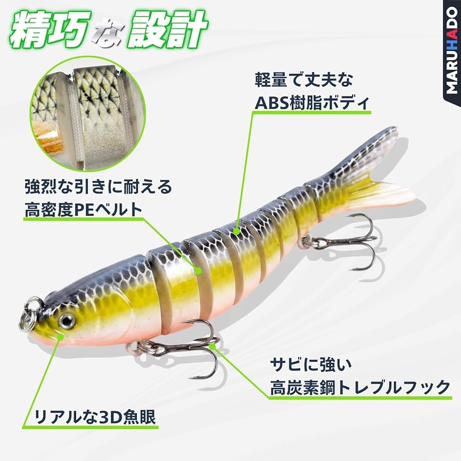ビッグベイト シーバス ルアー 5本セット シンキングミノー 収納ケース