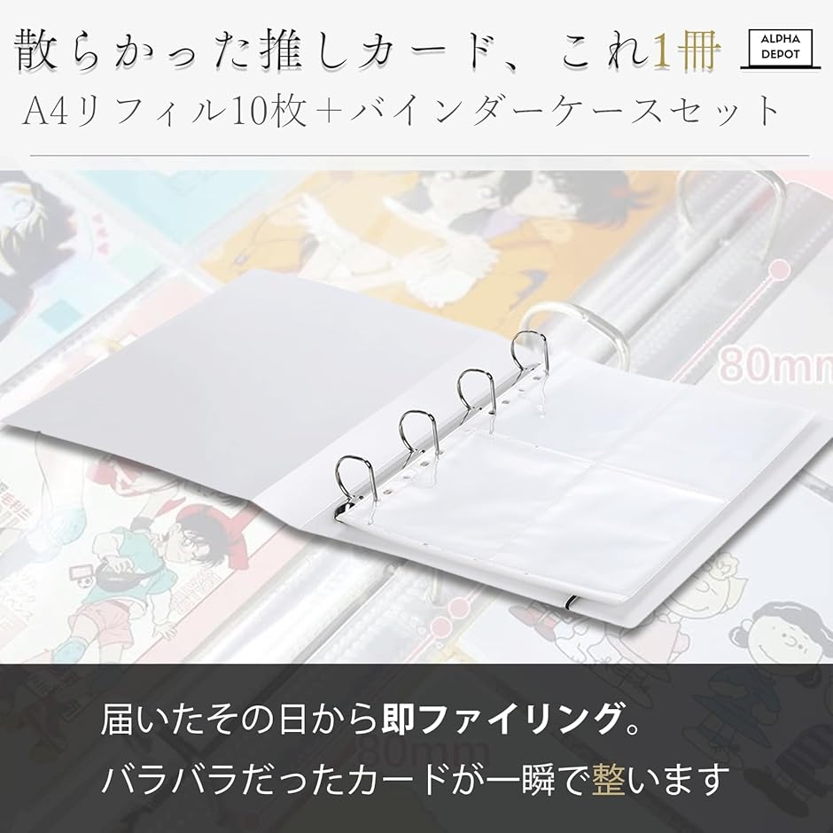ハガキホルダー ポストカード 収納ファイル A6対応 大容量 リフィル10
