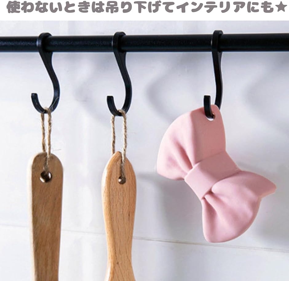 リボン型 シリコン製 鍋つかみ 耐熱 ミトン ...の詳細画像4